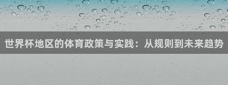 2026世界杯欧洲预选赛赛程表:世界杯地区的体育政策与实践:从规则到未来趋势